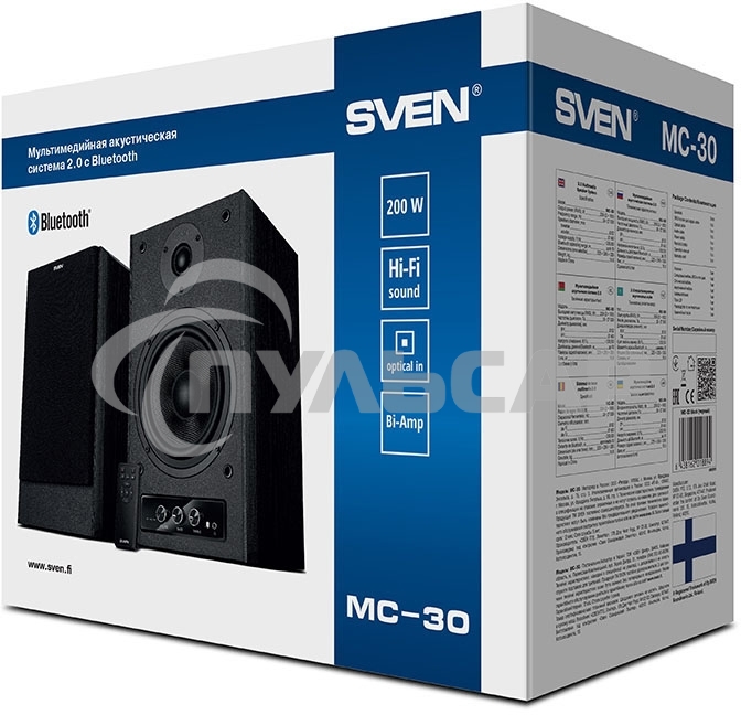 Акустическая система SVEN АС MC-30, черный (200 Вт, Bluetooth, пульт, Optical)