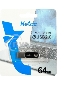 Флешка USB Netac U278 64 Gb <NT03U278N-064G-20PN>, USB 2.0, металлическая матовая