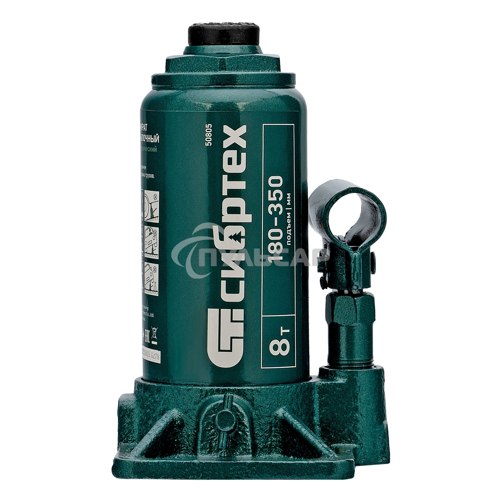Домкрат гидравлический Сибртех бутылочный, 8т, 180-350мм