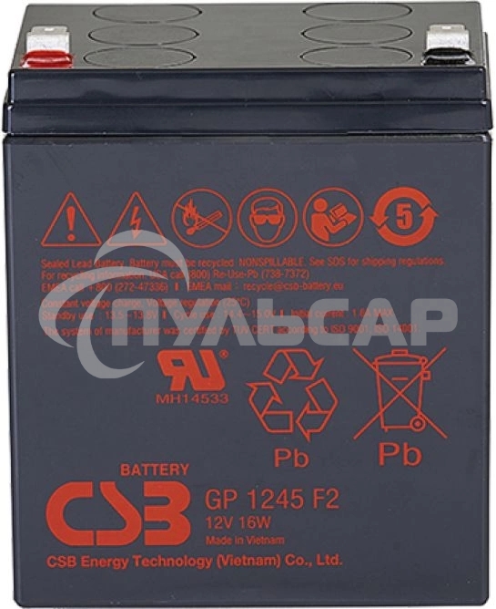 Батарея CSB GP 1245 (12V 4.5Ah 16W) клемма F1 ( бюджетная версия )