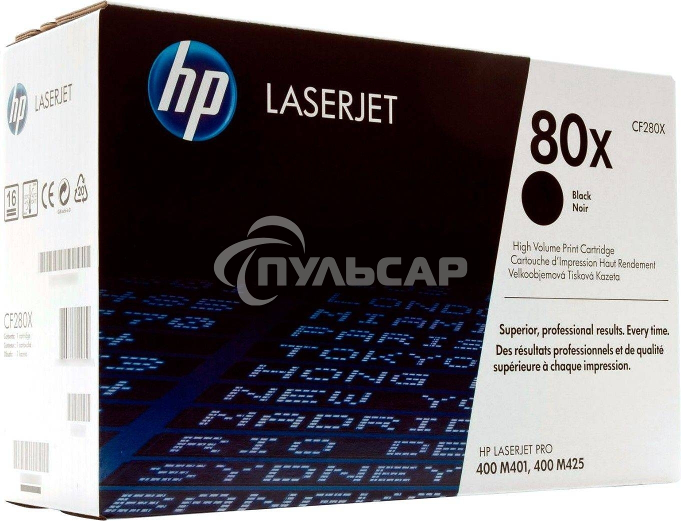 Картридж лазерный HP CF280X черный LaserJet Pro 400 M401/M425 (6900стр.)