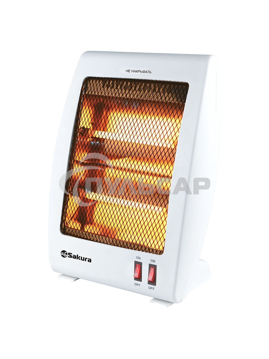 Инфракрасный обогреватель Sakura SA-0670W, белый, кварцевый, 900 Вт, 20 м2