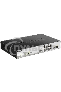 Коммутатор D-Link DGS-1210-10P/ME/B1A Управляемый 2 уровня с 8 портами 10/100/1000Base-T с поддержкой PoE и 2 портами 1000Base-X SFP