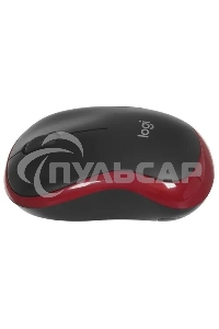 Мышь беспроводная Logitech M185, красный, 1000 dpi, радиоканал, USB, кнопки - 3