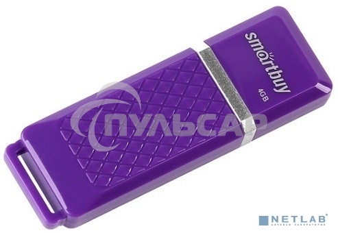 Флешка USB Smartbuy 4 Gb USB <USB 2.0> Smartbuy Quartz series Violet (SB4 GbQZ-V)