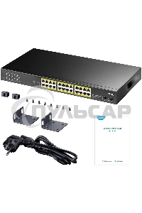 Коммутатор Cudy GS1028PS2 (L2) 24x1Gbит/с 2SFP 24PoE+ 300W неуправляемый