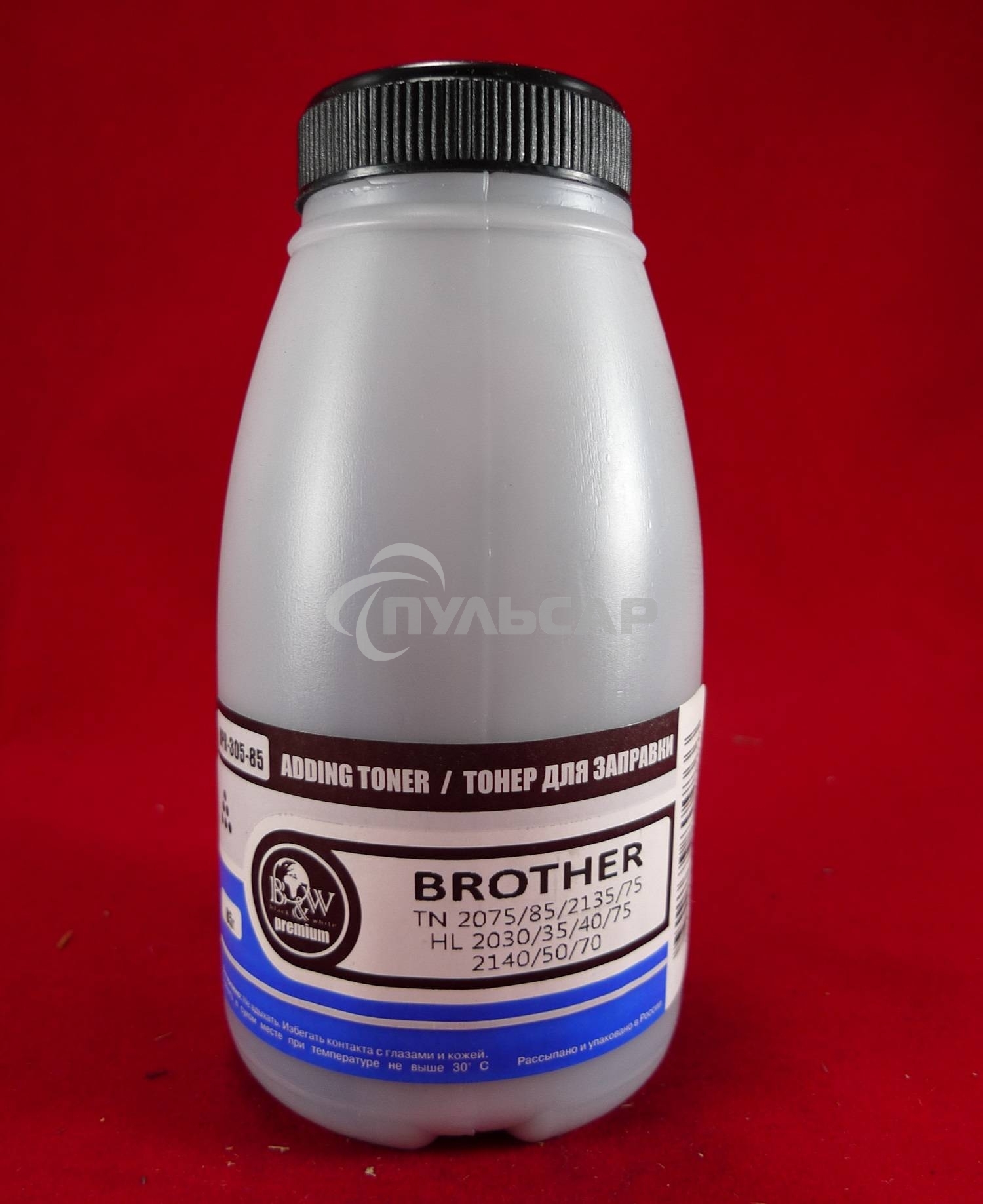 Тонер Brother TN 2075/85/2135/75 HL 2030/35/40/75/2140/50/70 (фл,85г) B&W Premium (Tomoegawa) фас. Россия
