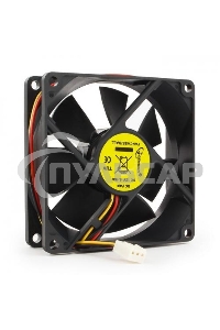 Вентилятор для корпуса Gembird FANCASE/BALL черный, 80 мм, 2600 об/мин, 27 дБ, 3 pin