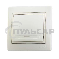 Выключатель LEZARD 701-0303-100серия скр.проводки Мира 1клавиша кремовый со вст.