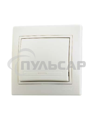 Выключатель LEZARD 701-0303-100серия скр.проводки Мира 1клавиша кремовый со вст.