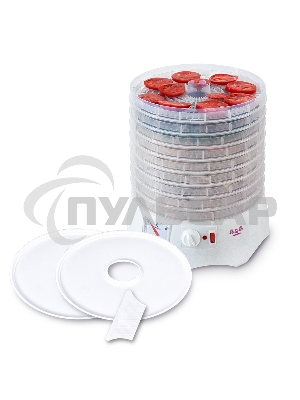 Сушилка для овощей и фруктов Мастерица EFD-0903VM с прозрачными поддонами + 2 поддона д/пастилы и лопатка для разравнивания