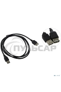 Кабель удлинительный TELECOM USB2.0 <Am-->Af> 1,5 м черный <TUS6990-1.5M>