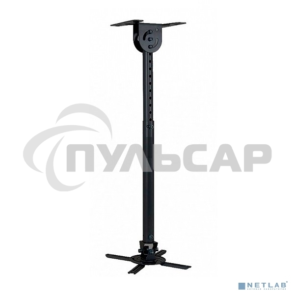 Wize WPC-B черный Потолочные, Макс. крепежное расстояние 260х260, макс. вес нагрузки 12 кг, Наклон,поворот °+/-15, расстояние от стены/ потолка 61-96 см