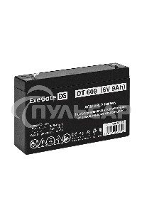 Аккумуляторная батарея ExeGate DT 609 (6V 9Ah, клеммы F2)