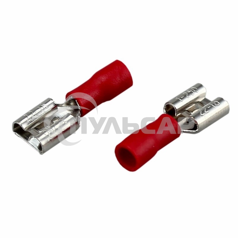 Клемма плоская Rexant, изолированная гнездо - 7.4 мм, 0.5-1.5 мм², (РПи-м 1.5-(6.3) / РПИм 1,25-250 / FDD1.25-250), в упак. 10 шт.