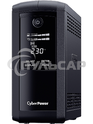 Источник бесперебойного питания UPS CyberPower VP1000ELCD Line-Interactive 1000VA/550W USB/RS-232/RJ11/45 (4 EURO)