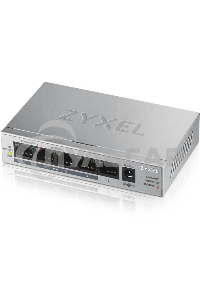 Коммутатор Zyxel GS1005HP Switch PoE +, 5xGE (4xPoE +), desktop, metal, silent, PoE budget 60 W