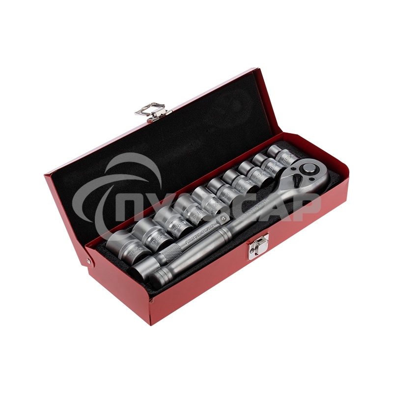 Набор торцевых головок Rexant 1/2, головки 10-24 мм, с трещоточным ключом, 12 предметов