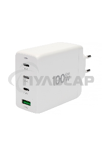 Зарядное устройство Cablexpert MP3A-PC-66 100Вт GaN, 5A, QC5.0/PD, 3xType-C, 1xUSB, белый, коробка