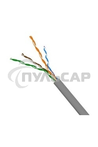 Кабель TWT UTP, 4 пары, Кат.5e, PVC, серый, 100 метров