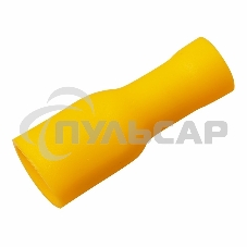 Клемма плоская полностью изолированная гнездо 6.6 мм 4-6 мм² (РППи-м 6.0-(6.3)) Rexant