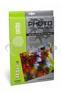 Фотобумага Cactus CS-GA413050 A4/130г/м2/50л. глянцевая для струйной печати