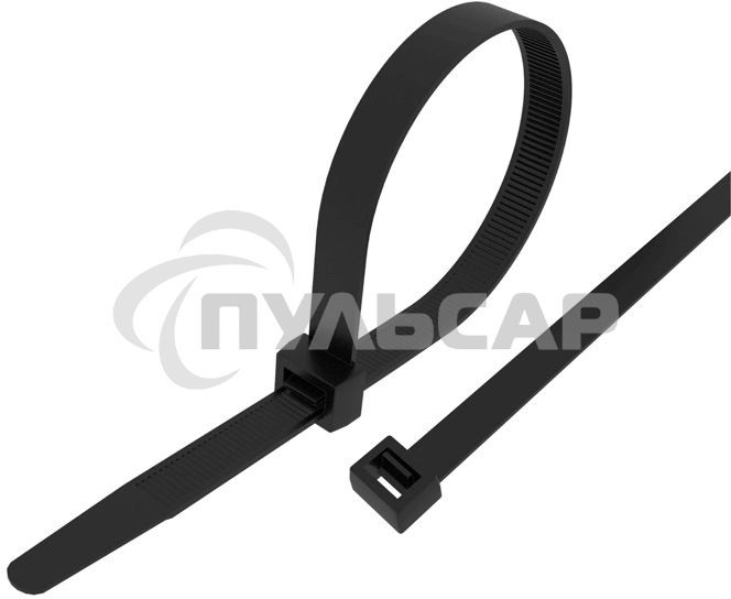 Хомут-стяжка кабельная нейлоновая Rexant 250 x3,6 мм, черная, упаковка 100 шт.