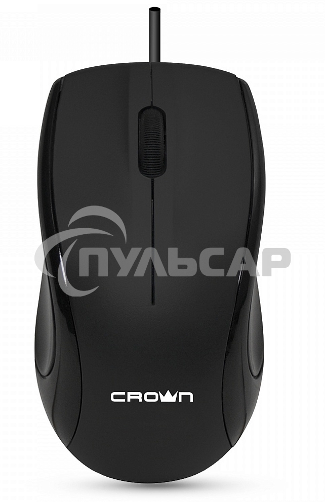 Мышь проводная Crown CMM-31 черный, 1000 dpi, USB, кнопки - 3