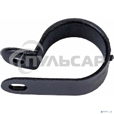 Кабельная скоба под винт Rexant 20 мм, черная, упаковка 50 шт.