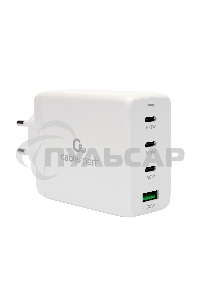 Зарядное устройство Cablexpert MP3A-PC-66 100Вт GaN, 5A, QC5.0/PD, 3xType-C, 1xUSB, белый, коробка