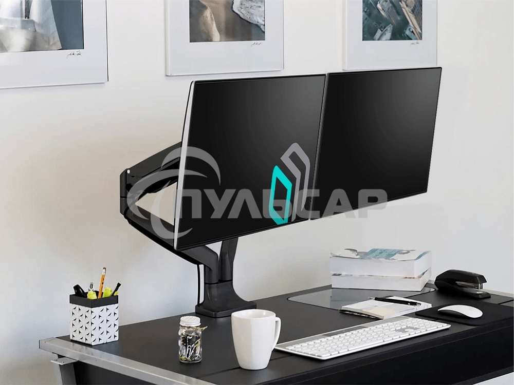 Кронштейн для 2 мониторов ONKRON G200 для монитора 13