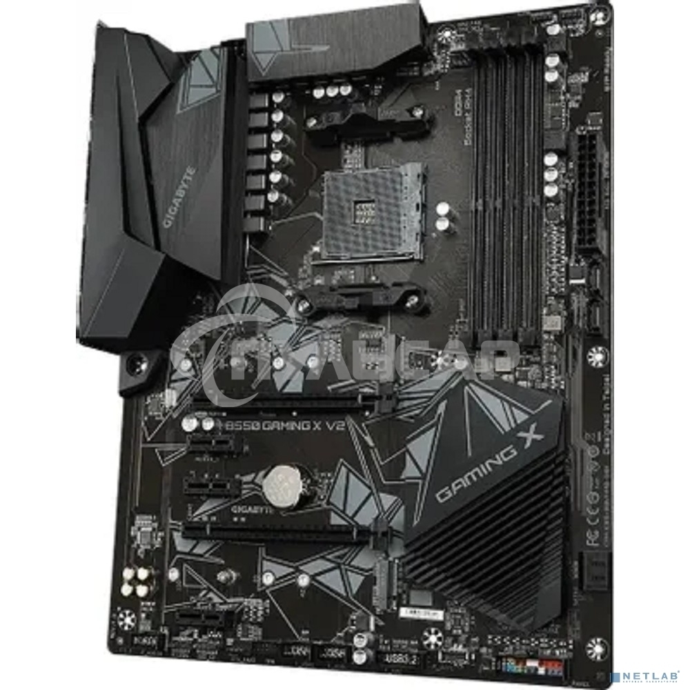 Материнская плата Gigabyte B550 GAMING X V2, AM4, AMD B550, 4xDDR4, 4xSATA, 2xM.2, 1xPCI-E 4.0 x16, 1xPCI-E 3.0 x2, 1xHDMI, 1xDVI-D, 1x 1Gb LAN, 1xUSB 3.2 Gen 2, 3xUSB 3.2 Gen 1, 2xUSB 2.0, 3x3.5 мм, 7.1, Standard-ATX
