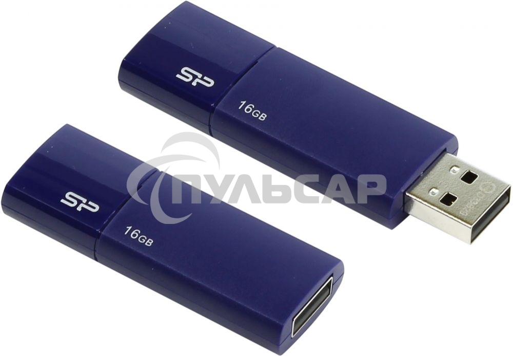Флешка USB 16 Gb, Silicon Power Ultima U05, USB 2.0, синий