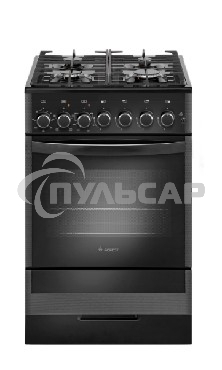 Плита комбинированная Gefest ПГЭ 5502-02 0044 черный, конфорок 4 газовых, духовка 55 л, 50 см x 85 см x 58.5 см