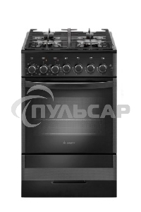 Плита комбинированная Gefest ПГЭ 5502-02 0044 черный, конфорок 4 газовых, духовка 55 л, 50 см x 85 см x 58.5 см