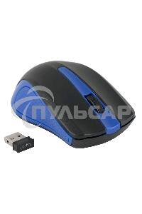 Мышь беспроводная Oklick 485MW черный/синий, 1200 dpi, радиоканал, USB, кнопки - 3