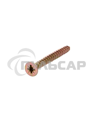 Саморез универсальный KRANZ 5х50, желтый цинк, короб (100 шт./уп.)