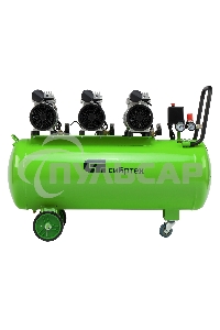 Компрессор безмаслянный малошумный МБ 2250/100, 2250 Вт, 100л, 400 л/мин Сибртех