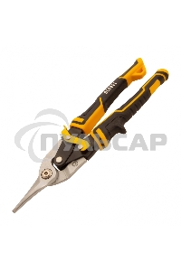 Ножницы по металлу,270мм, прямой рез,сталь-CrMo, трехкомп.рук-ки Denzel