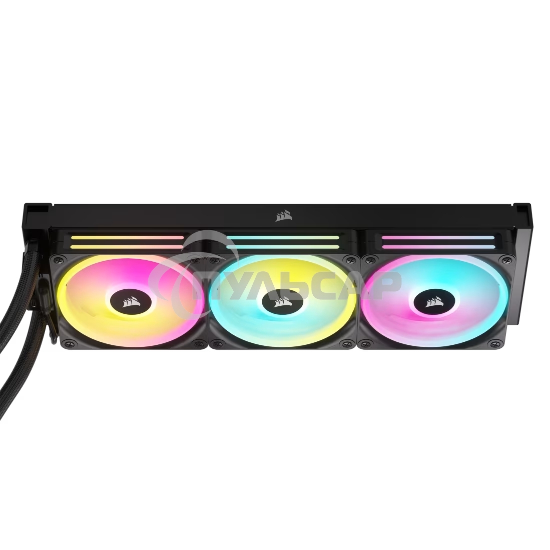 Система жидкостного охлаждения Corsair iCUE LINK H150i RGb (360мм, черный, RGb/ Fans: 3x120мм, 63.1CFM, 37dBA, 2400RPM/Rad thickness 27мм/ S: 1851, 1700, 1200, 115X, AM5, AM4)