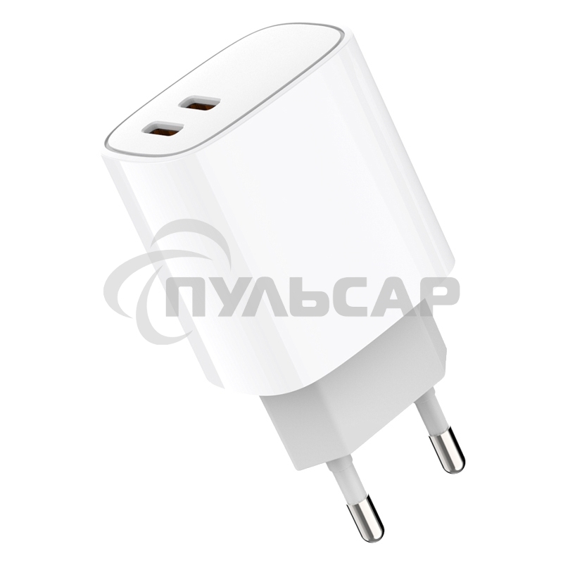Сетевое зарядное устройство с двумя портами USB-C + USB-C, 20Вт Rexant