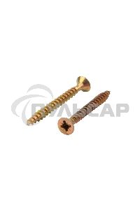 Саморез универсальный KRANZ 4х40, желтый цинк, короб (200 шт./уп.)