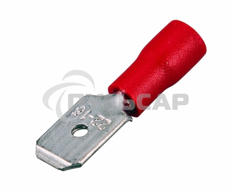 Клеммы,сжим Rexant (08-0313) КЛЕММА ПЛОСКАЯ изолированная (КПИ штекер - 6.3мм) 0.5-1.5мм (MDD1.25-250, VM1.25-250) (100 шт. в уп.)