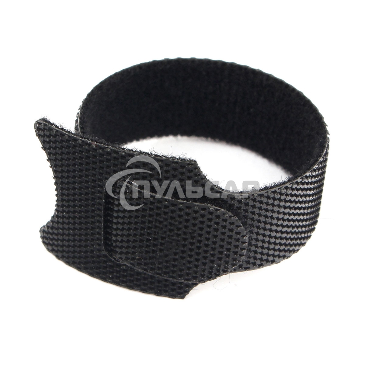 Хомуты-липучки на основе ленты Velcro VT-125x11BK 125 x 11 мм, черные (12 шт.)