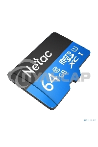 Флеш карта microSDHC 64Gb Netac P500 <NT02P500STN-064G-R> (с SD адаптером) 80Mb/s