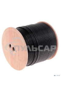 Кабель SkyNet Premium FTP outdoor 4x2x0,51 на тросу, медный, FLUKE TEST, кат.5e, однож., 305 м, на катушке, черный