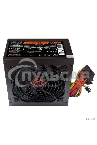 Блок питания Ginzzu SB500, 500Вт, 120мм, черный