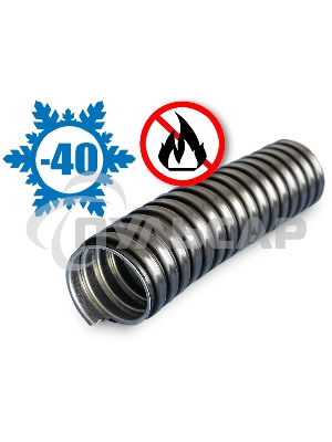 Металлорукав в ПВХ изоляции МРПИ НГ 18 d18мм без протяжки черный (уп.50м) ЗЭТА zeta42230