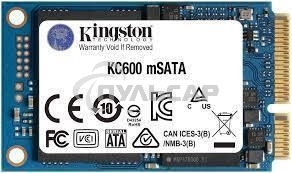 Накопитель SSD Kingston KC600, 1024Gb, mSATA, R/W 550/520