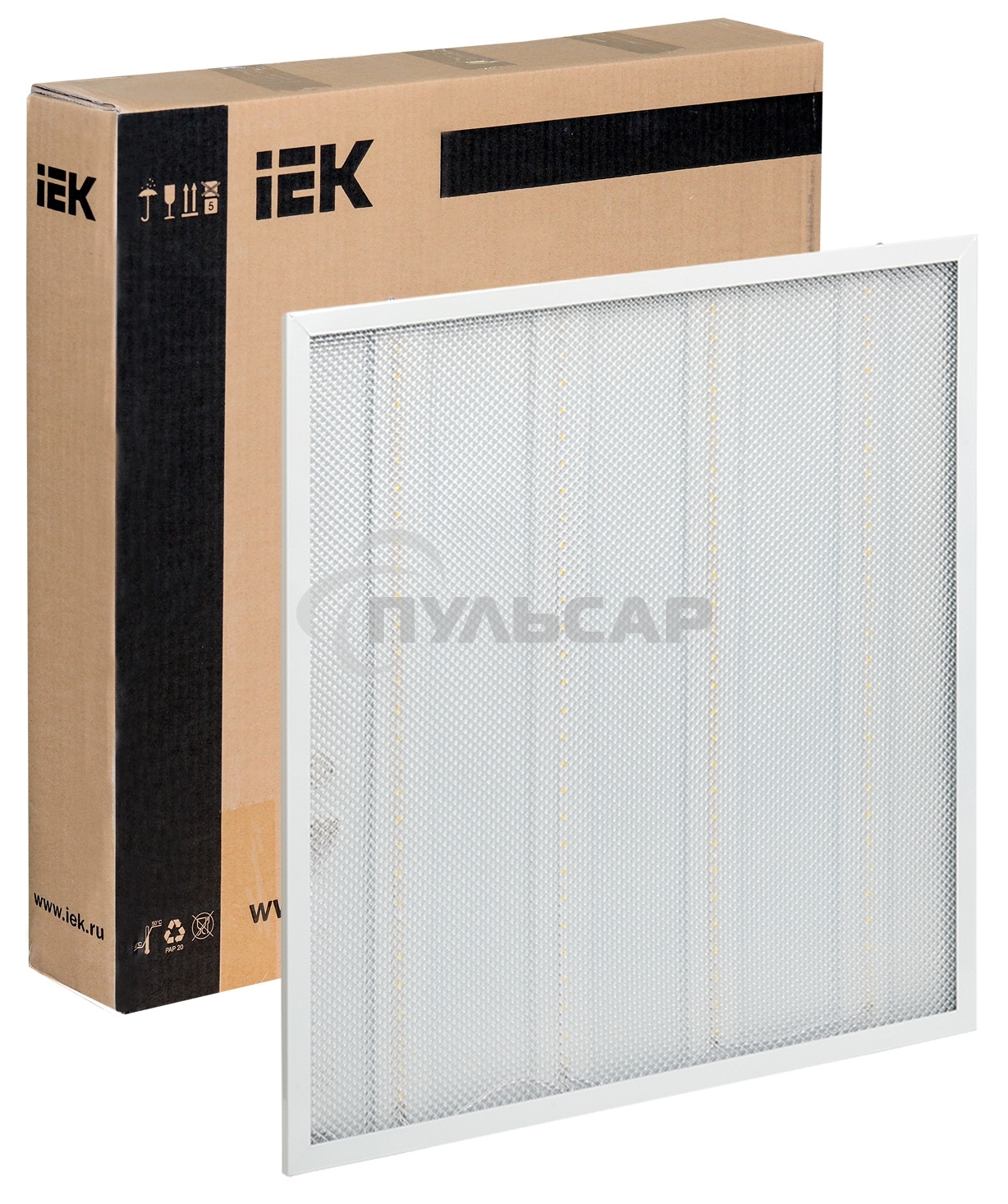 Светильник светодиодный ДВО 6560-P 36Вт 6500К IP20 призма 595x595x20LDVO2-6560-36-6500-U-K01IEK